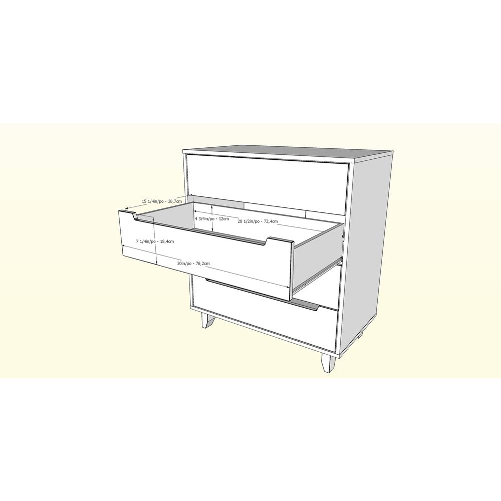 4-Drawer Dresser Chest, Black & Truffle. Picture 5