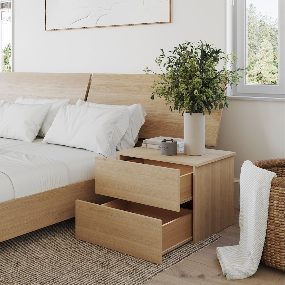 James Nightstand With 2-Drawers. Picture 4