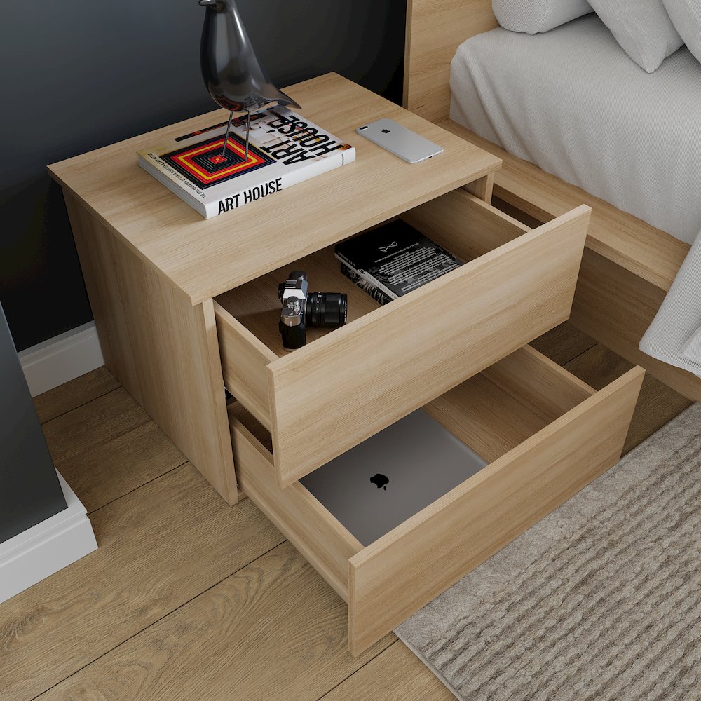 James Nightstand With 2-Drawers. Picture 5