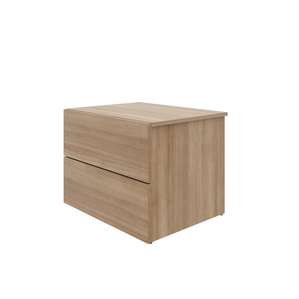 James Nightstand With 2-Drawers In Brown Oak. Picture 3