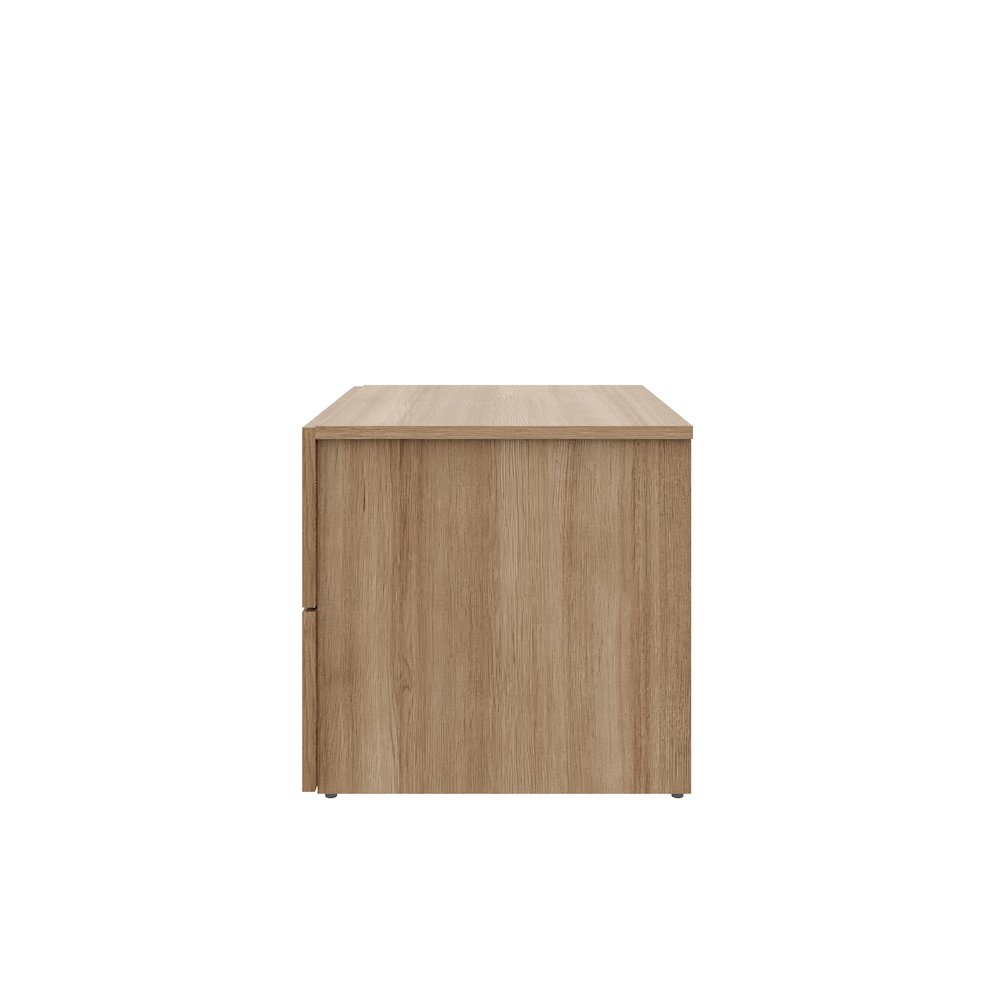 James Nightstand With 2-Drawers In Brown Oak. Picture 2