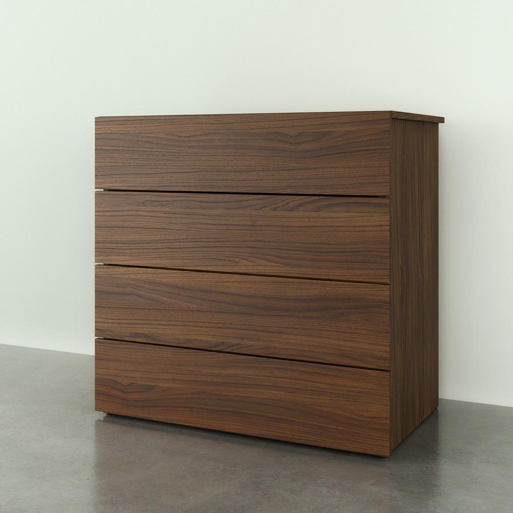 4-Drawer Dresser Chest, Walnut. Picture 2