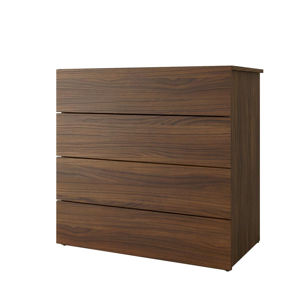 4-Drawer Dresser Chest, Walnut. Picture 1