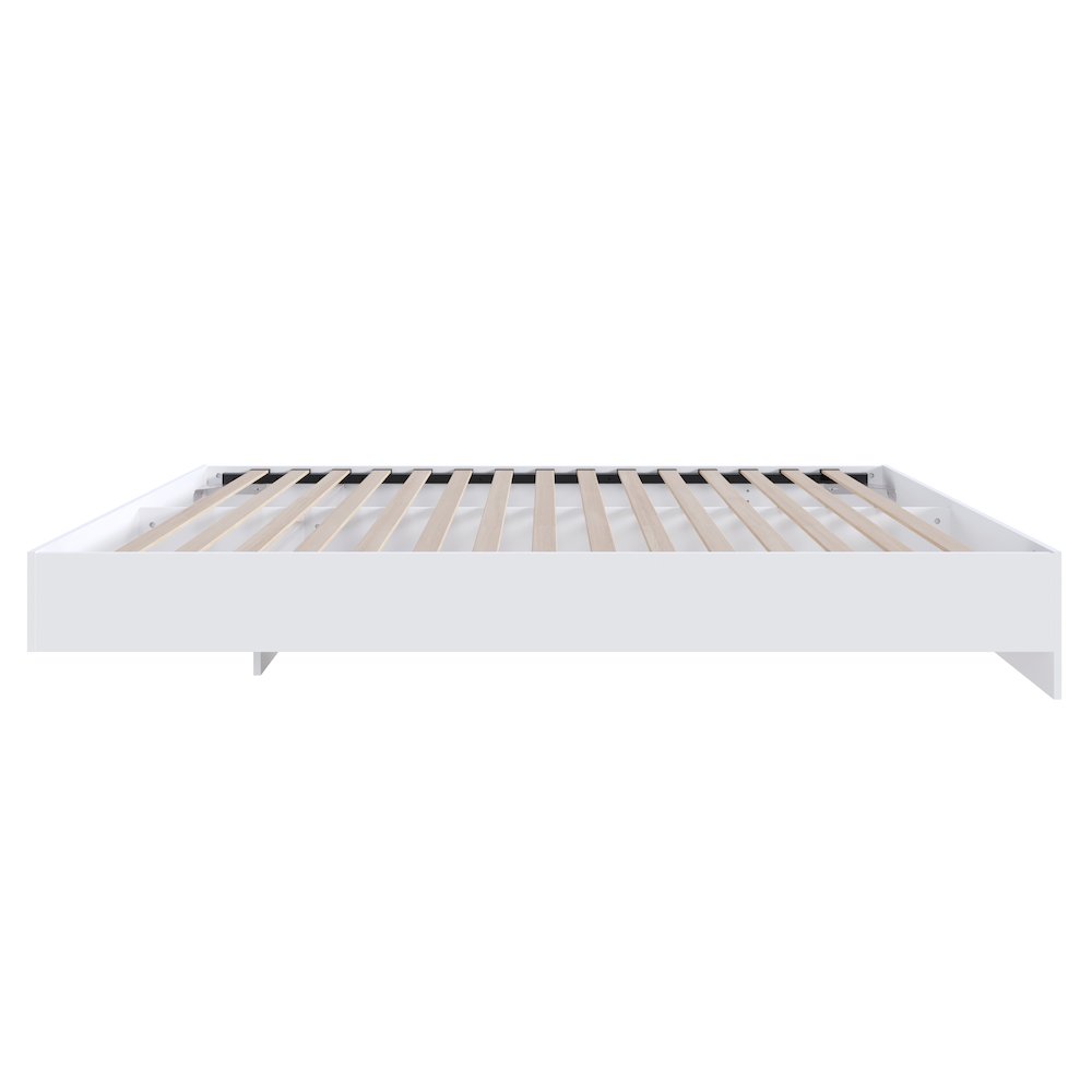 Platform Bed Frame, Full|White. Picture 3