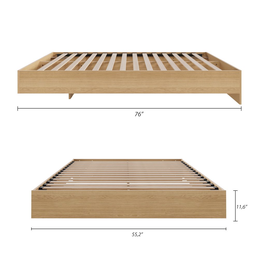 Platform Bed Frame, Full|Natural Maple. Picture 7