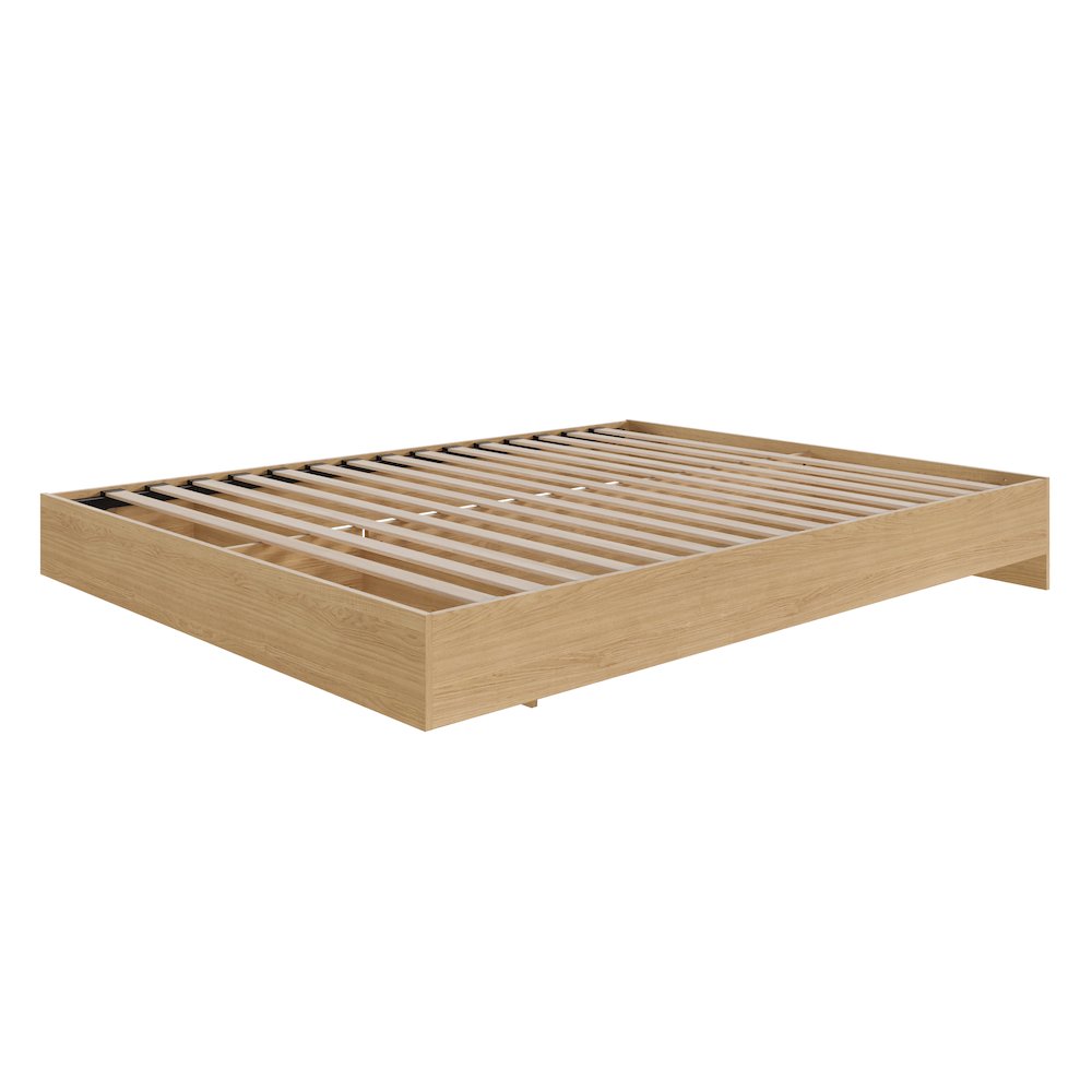 Platform Bed Frame, Full|Natural Maple. Picture 1
