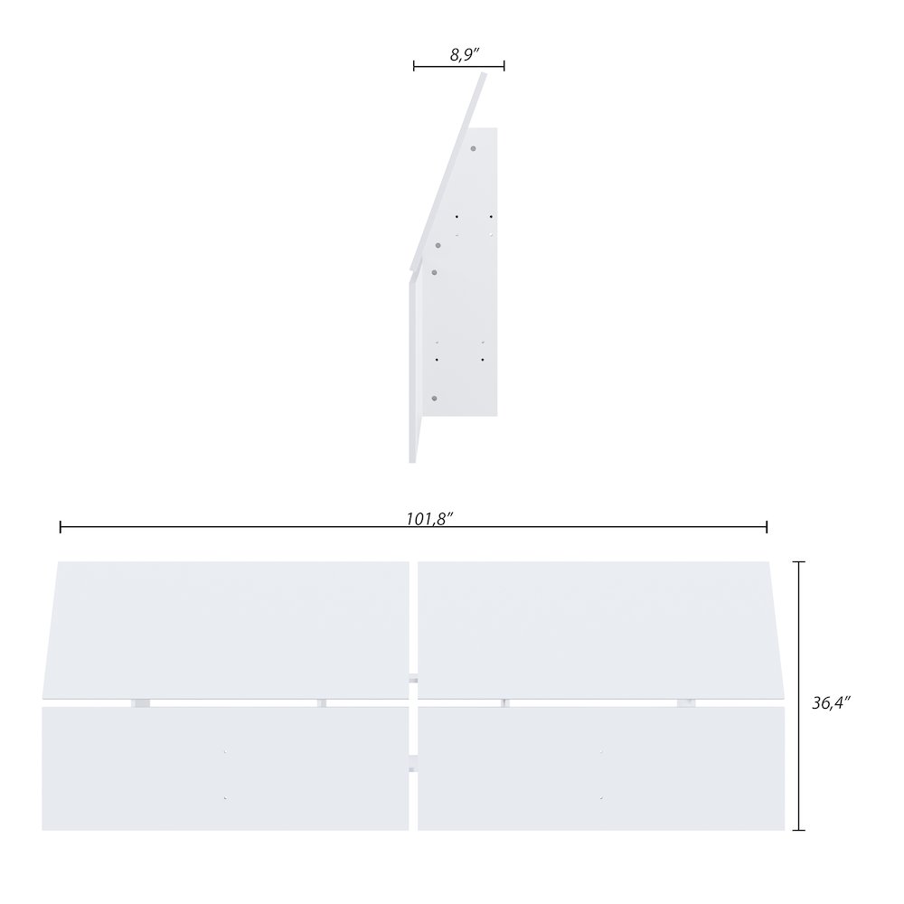 Panoramic Headboard, Queen|White. Picture 6