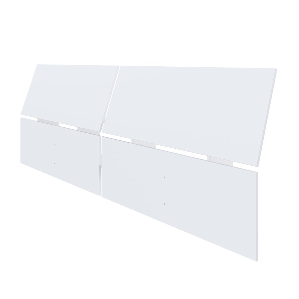 Panoramic Headboard, Queen|White. Picture 2