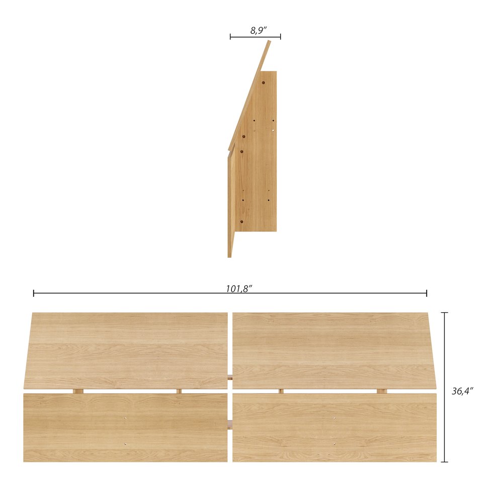 Panoramic Headboard, Queen|Natural Maple. Picture 6