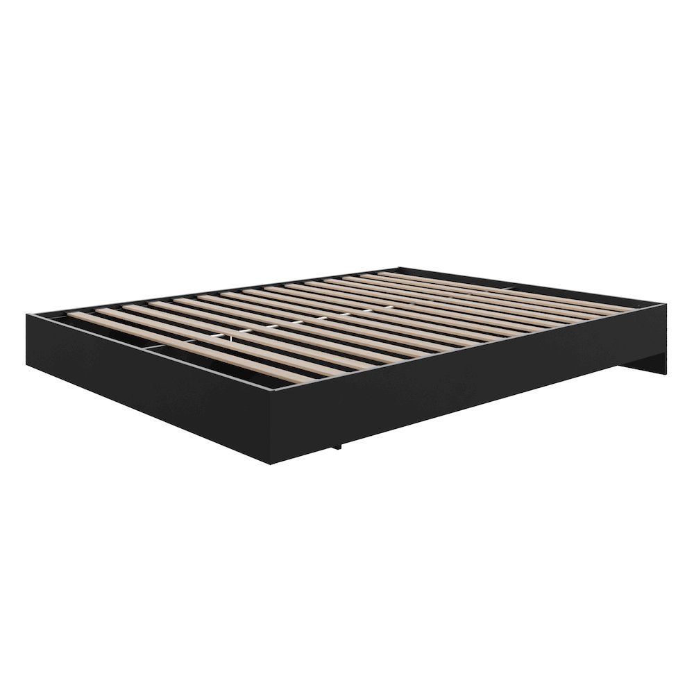 Platform Bed Frame, Queen|Black. Picture 1