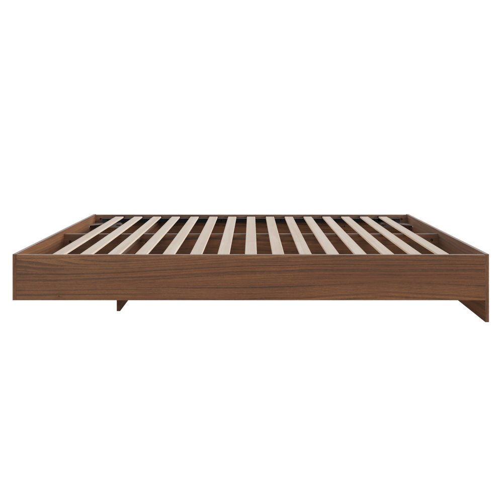 Platform Bed Frame, King, Walnut. Picture 3