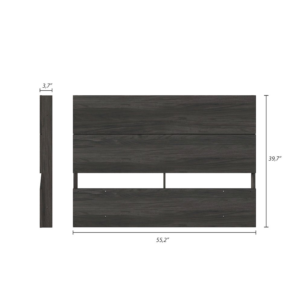 Panel Headboard, Full|Bark Grey. Picture 7