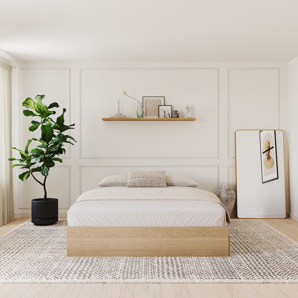 3-Drawer Storage Bed Frame, King, Maple. Picture 6
