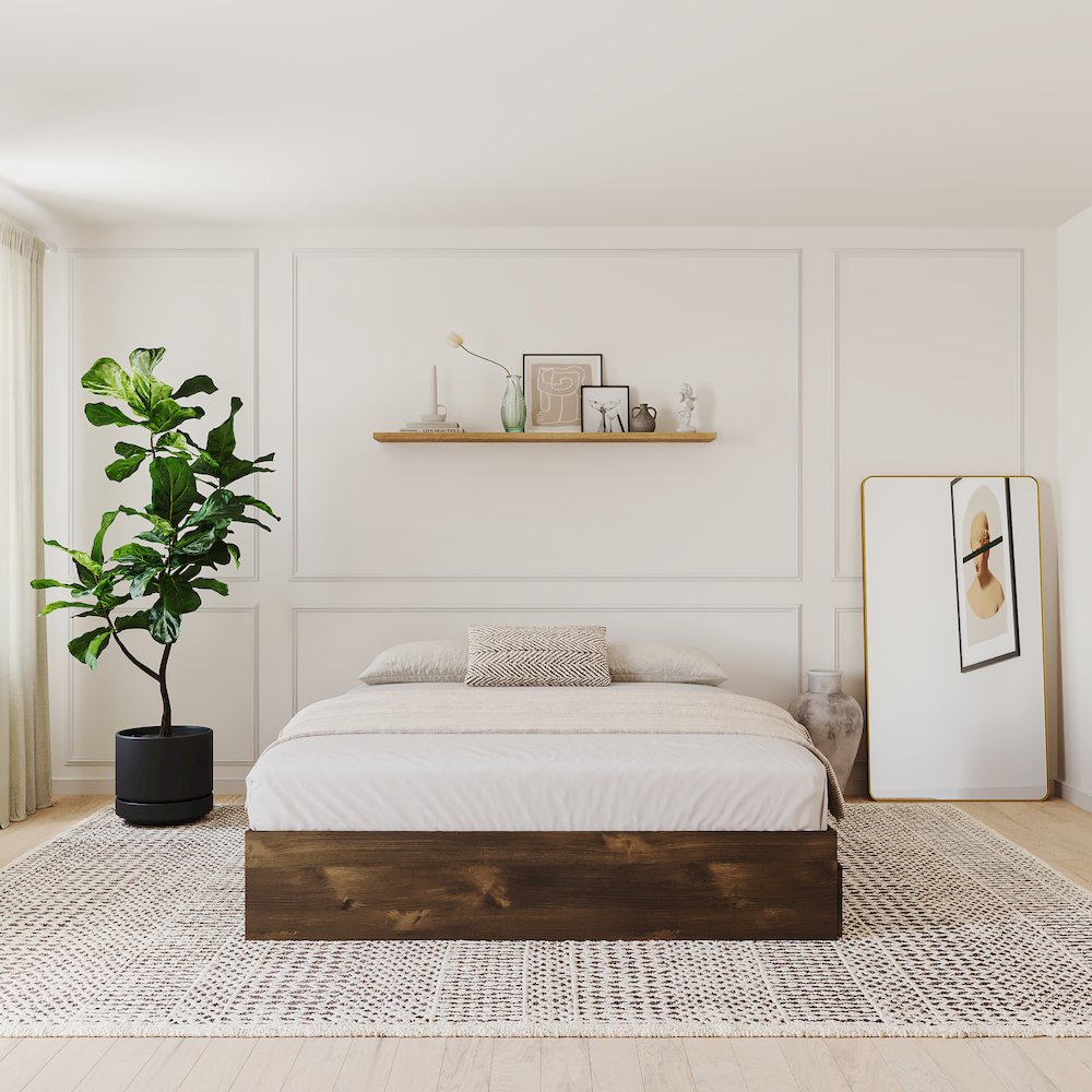 3-Drawer Storage Bed Frame, Queen|Truffle. Picture 5