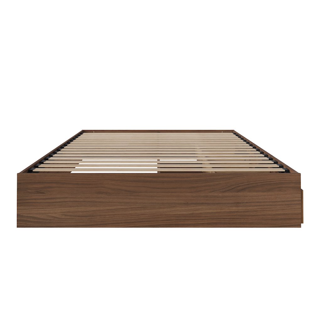 3-Drawer Storage Bed Frame, Queen|Walnut. Picture 2