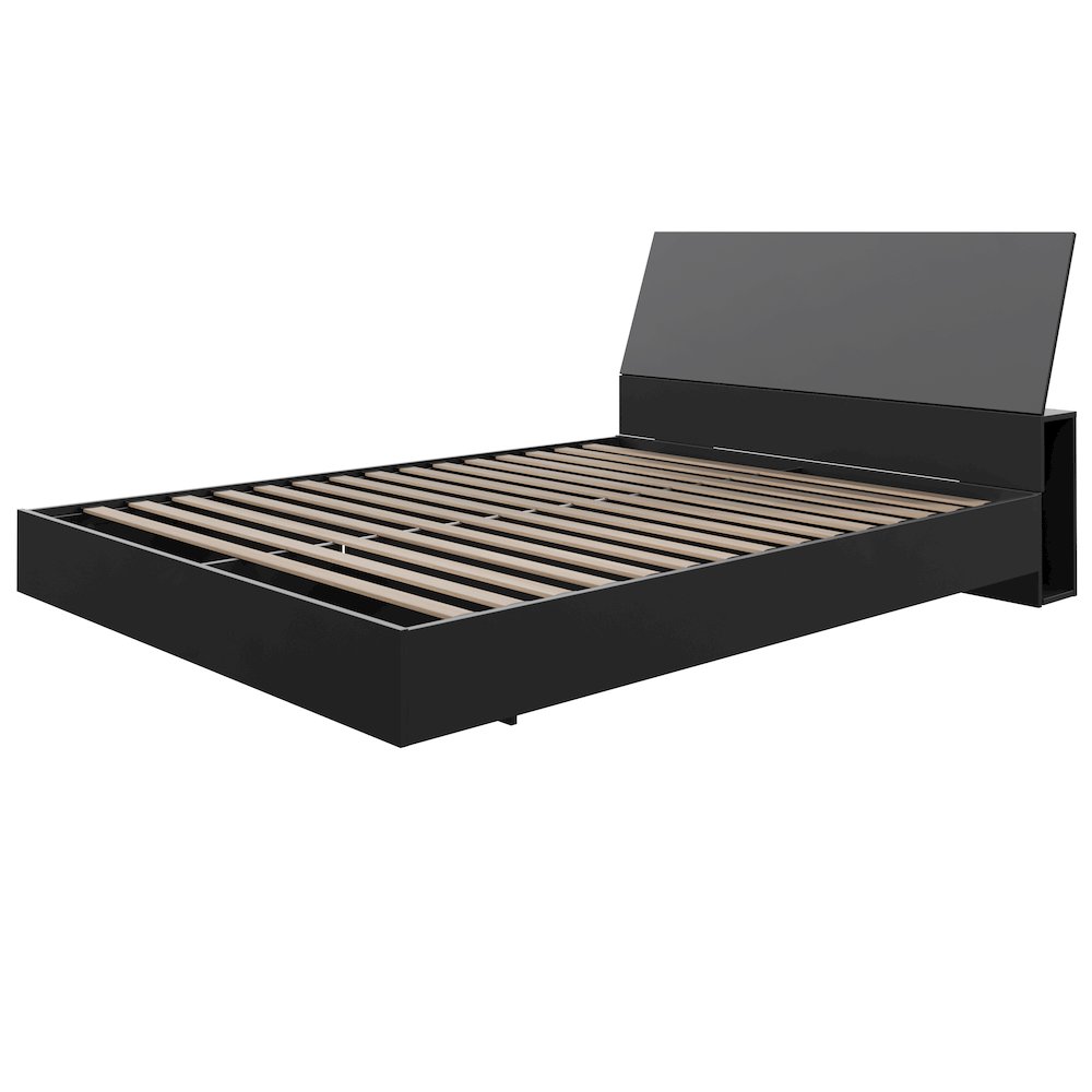 2-Piece Bedset With Bed Frame And Headboard, Queen|Black. Picture 1