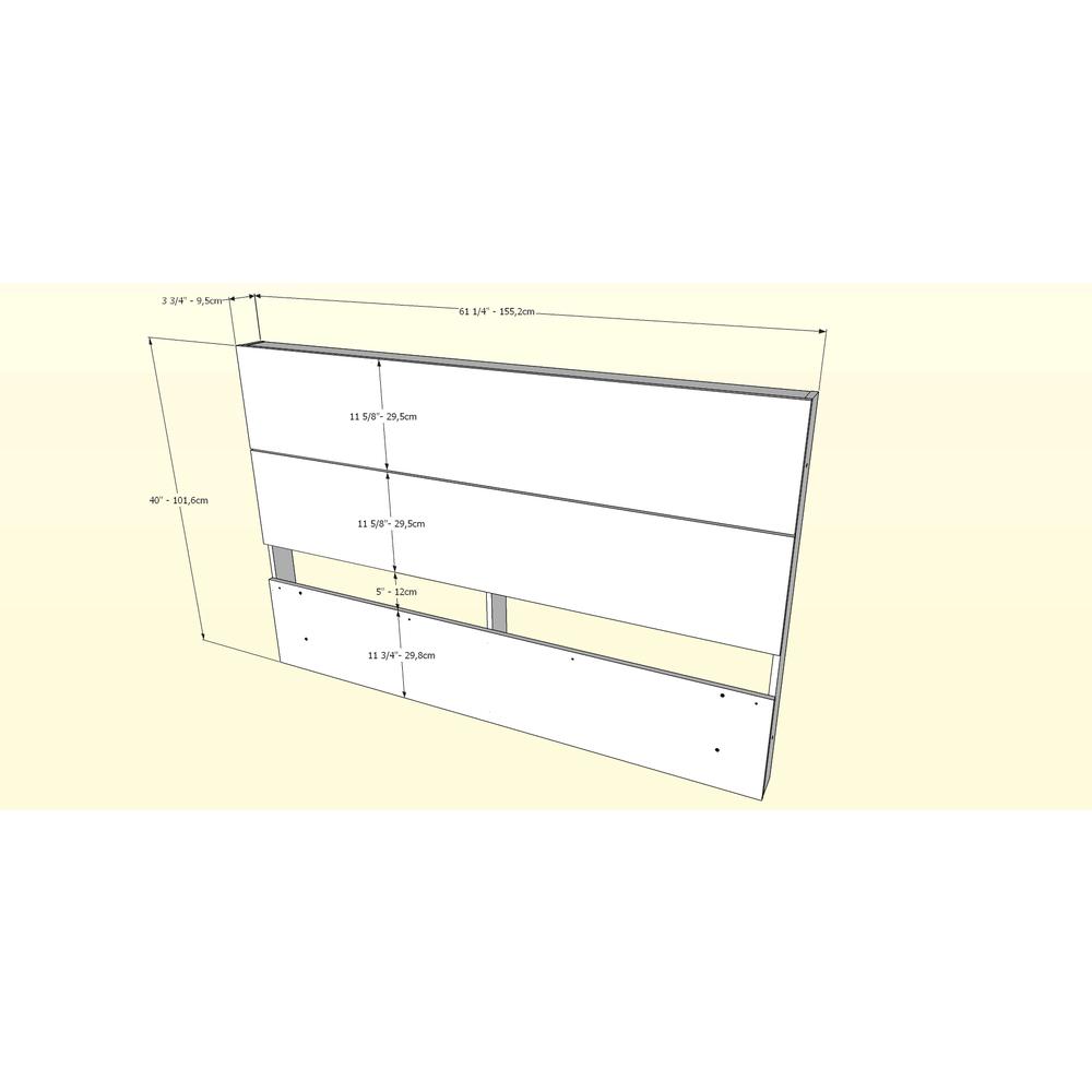 3-Piece Bedroom Set With Bed Frame, Headboard & Nightstand, Queen. Picture 7