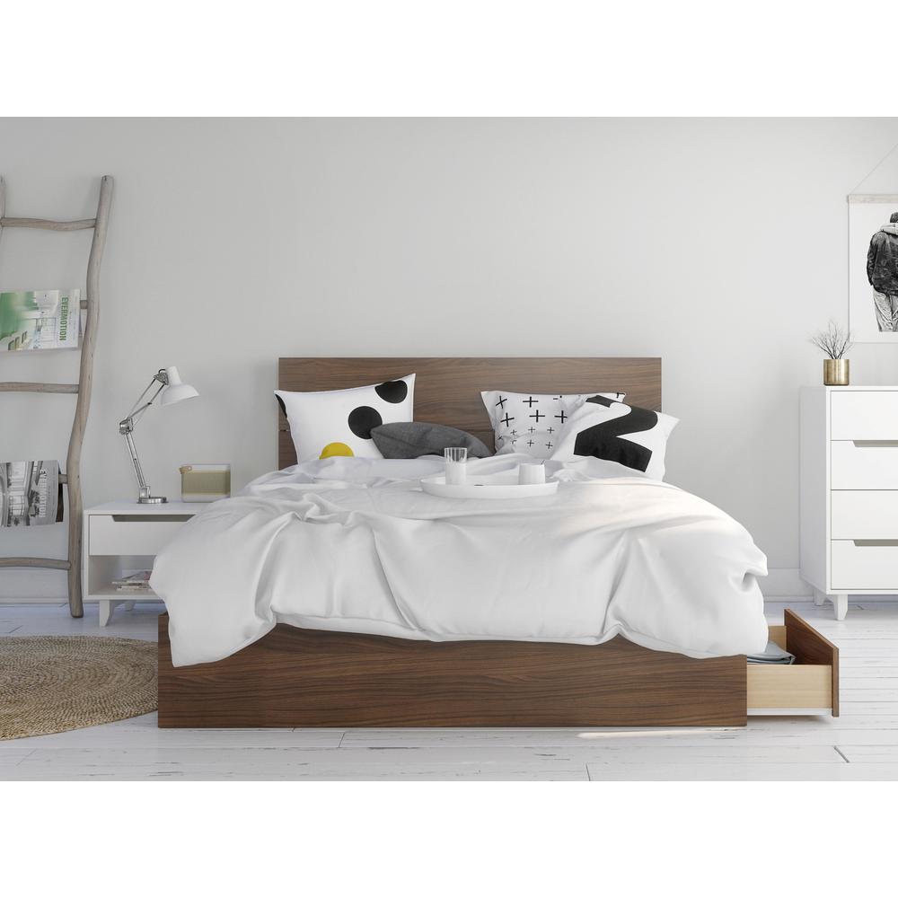 3-Piece Bedroom Set With Bed Frame, Headboard & Nightstand, Queen. Picture 4