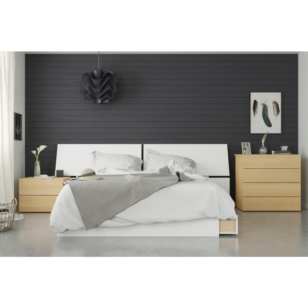 4-Piece Bedroom Set With Bed Frame, Headboard, Nightstand & Dresser, Queen. Picture 5