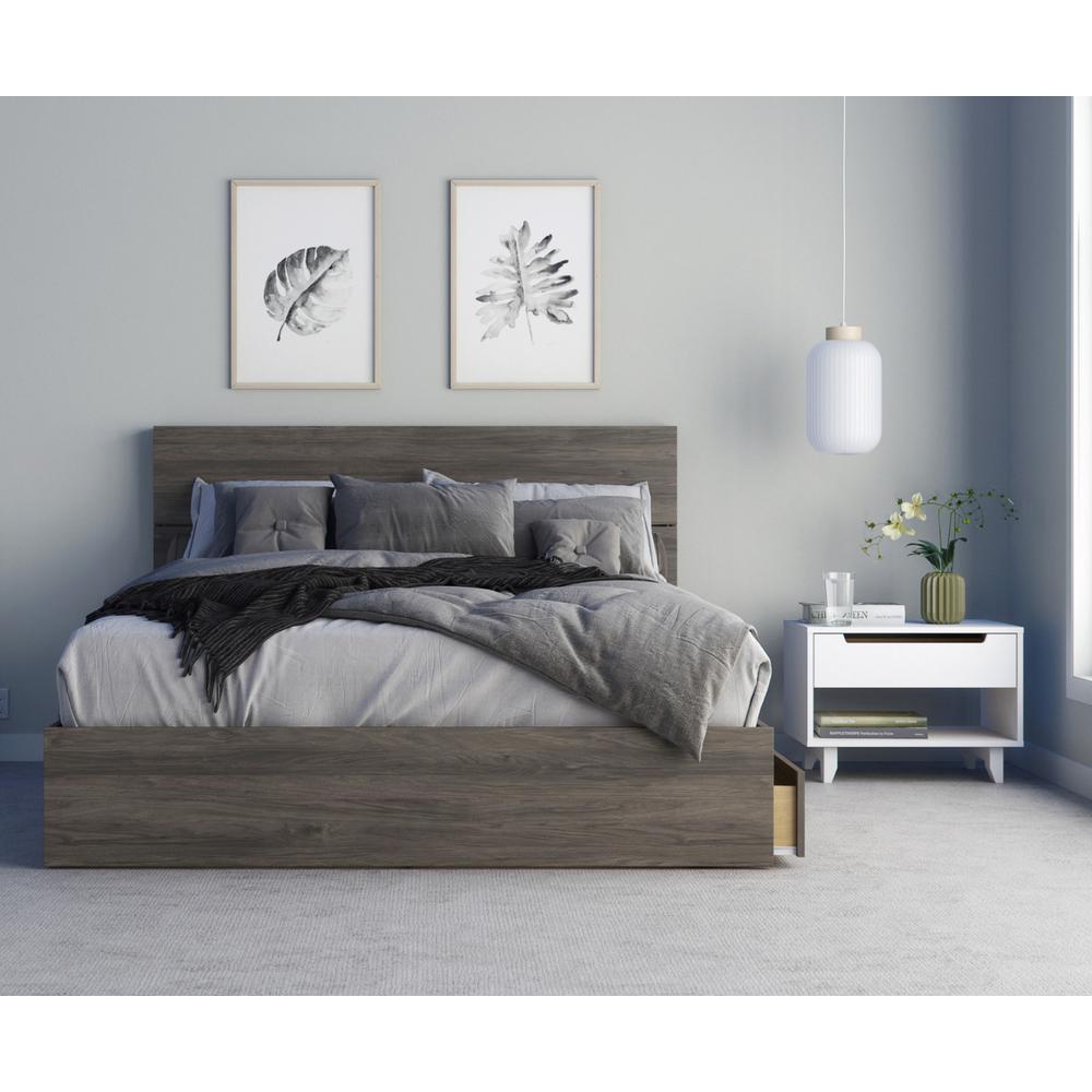 3-Piece Bedroom Set With Bed Frame, Headboard & Nightstand, Queen. Picture 1