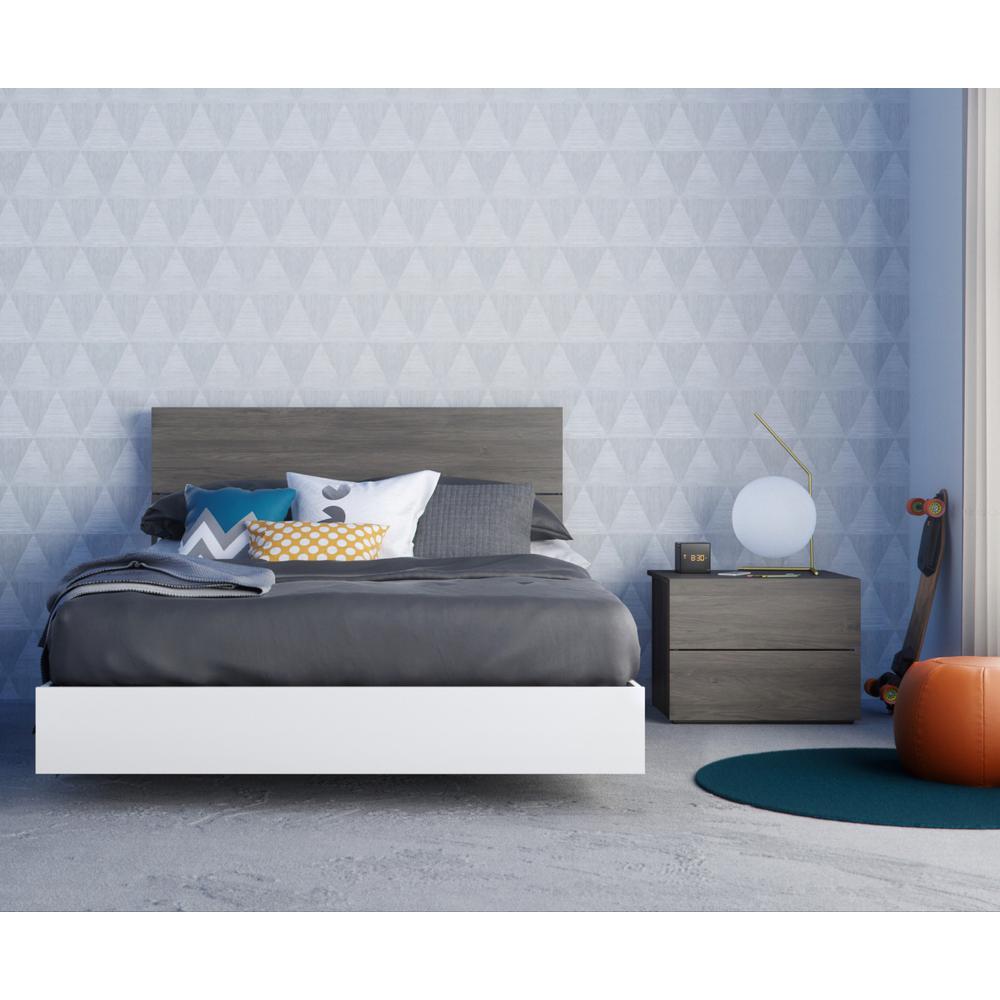 3-Piece Bedroom Set With Bed Frame, Headboard & Nightstand, Full. Picture 1