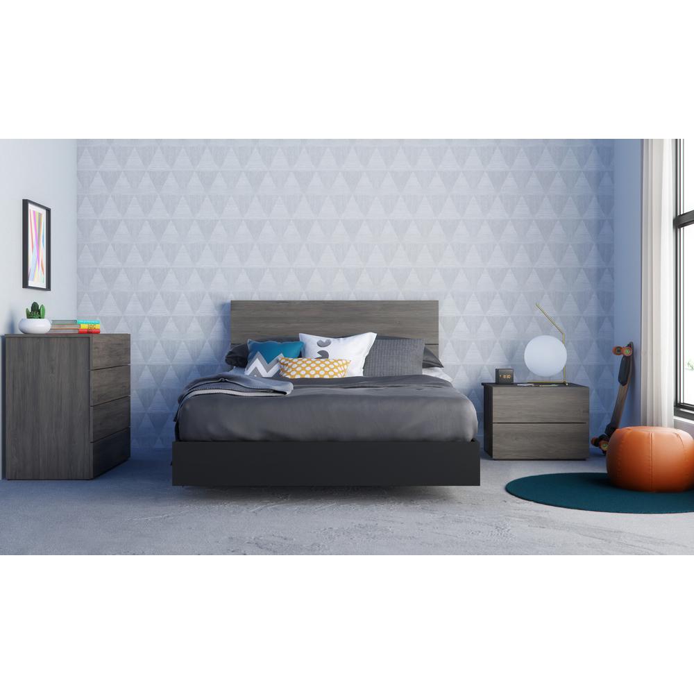 4-Piece Bedroom Set With Bed Frame, Headboard, Nightstand & Dresser, Full. Picture 1