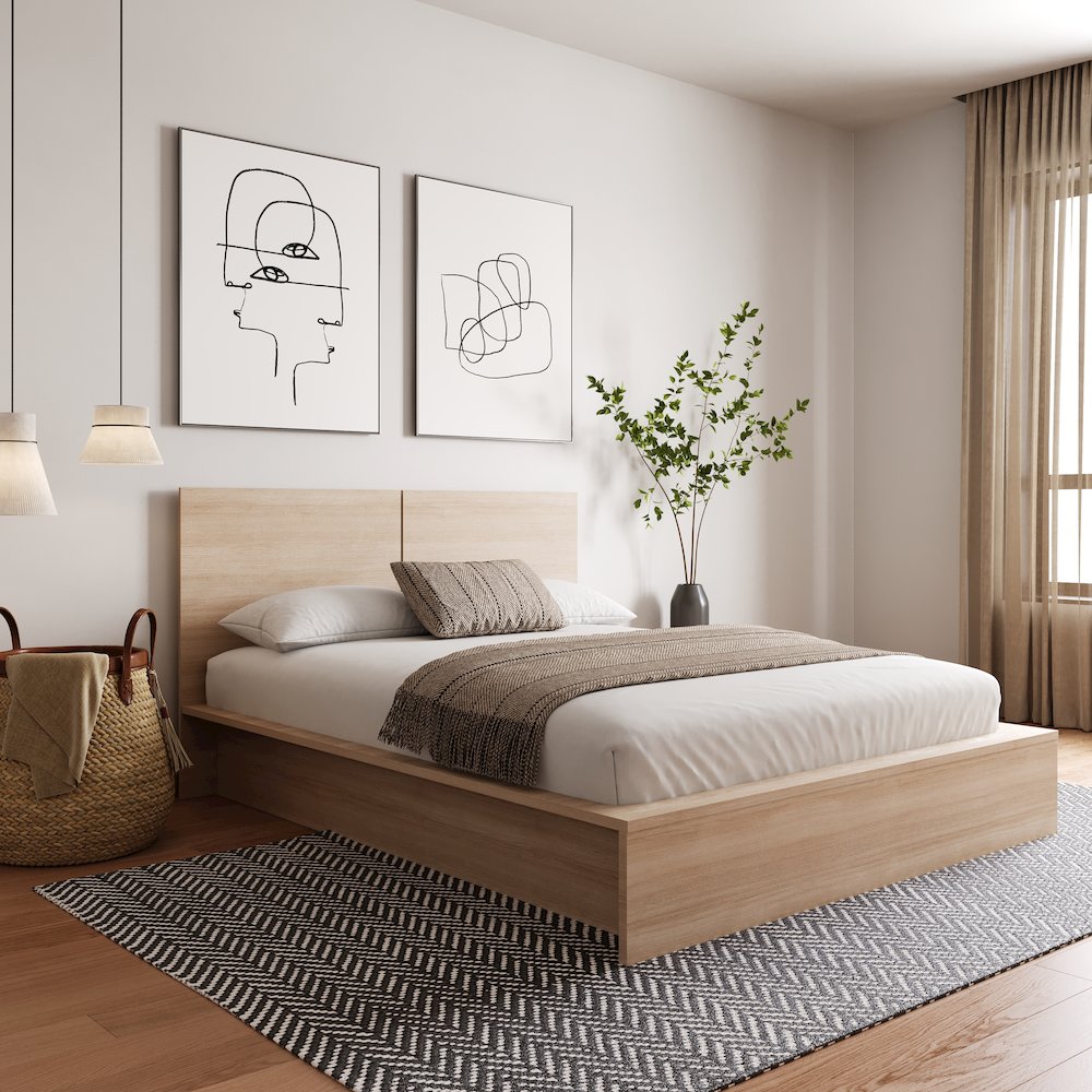 James Platform bed with Headboad. Picture 2