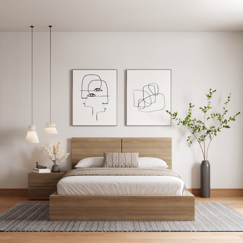 James 3-Piece Bedroom Set In Brown Oak. Picture 3