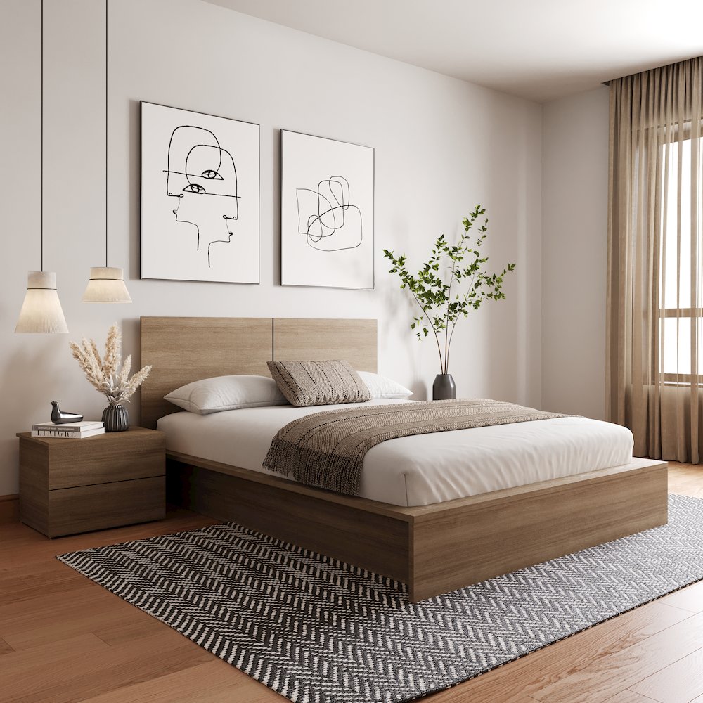 James 3-Piece Bedroom Set In Brown Oak. Picture 4