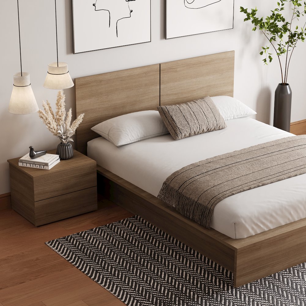 James 3-Piece Bedroom Set In Brown Oak. Picture 5