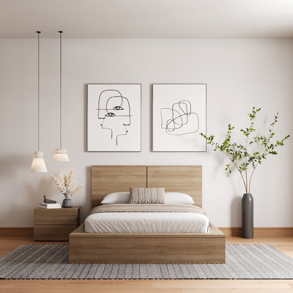 James 3-Piece Bedroom Set In Brown Oak. Picture 5