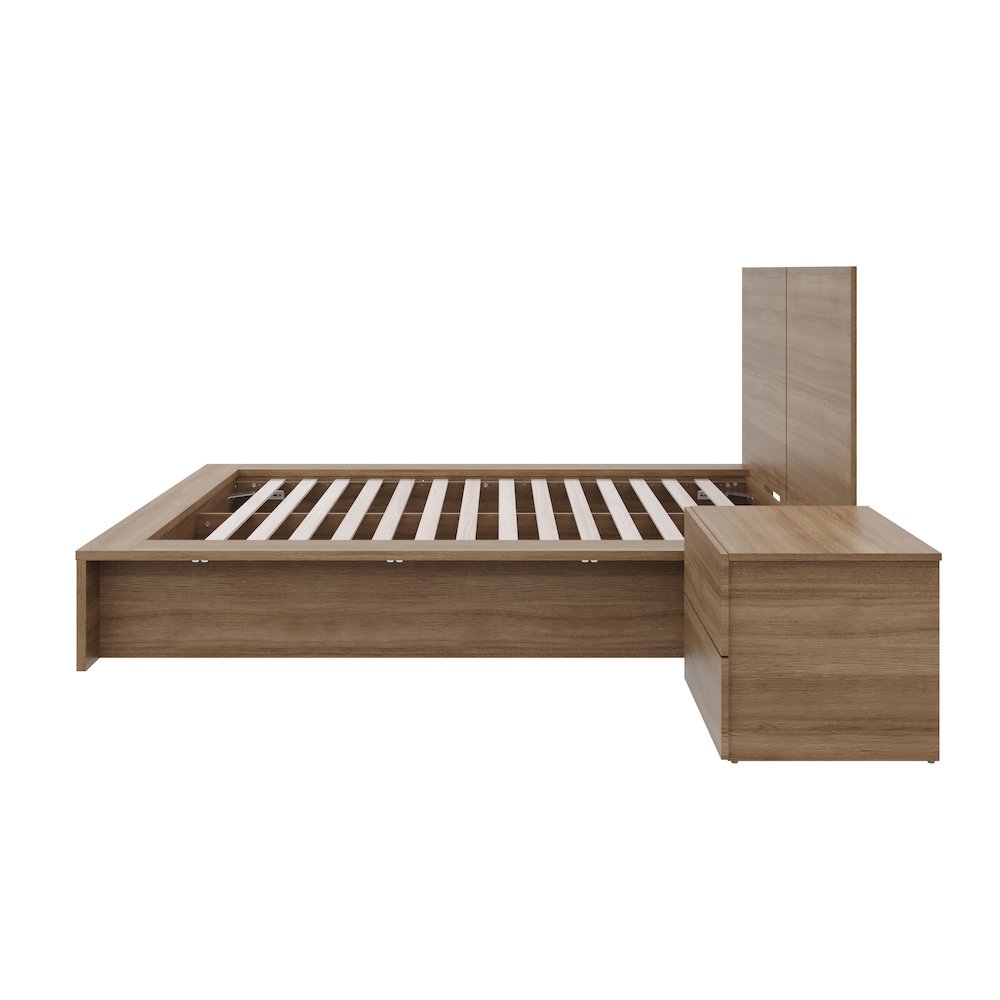 James 3-Piece Bedroom Set In Brown Oak. Picture 2