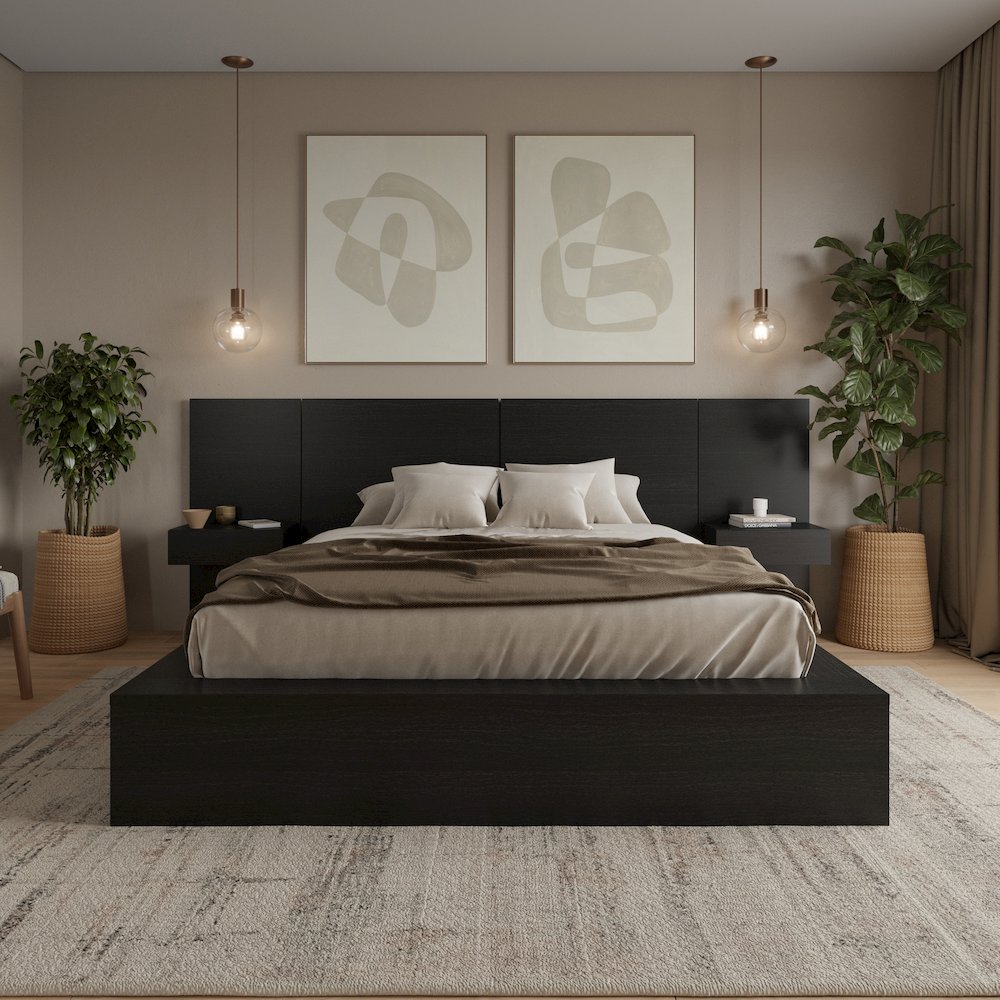 James 4-Piece Bedroom Set With Floating Nightstands. Picture 6