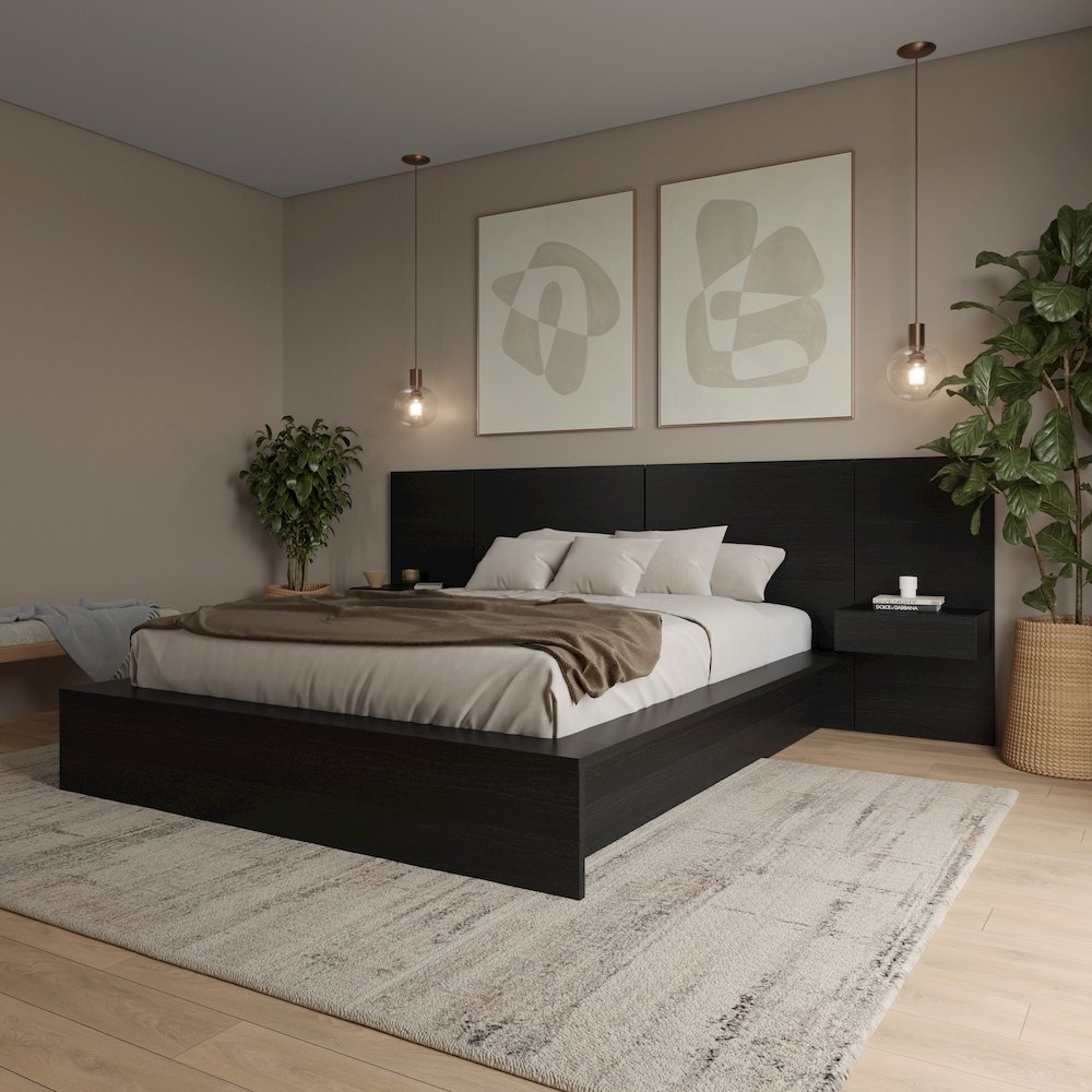 James 4-Piece Bedroom Set With Floating Nightstands. Picture 2