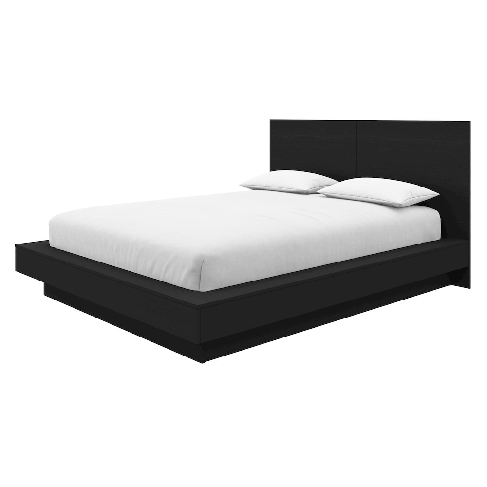 Napa Platform Bed Set In Black Karisma. Picture 1