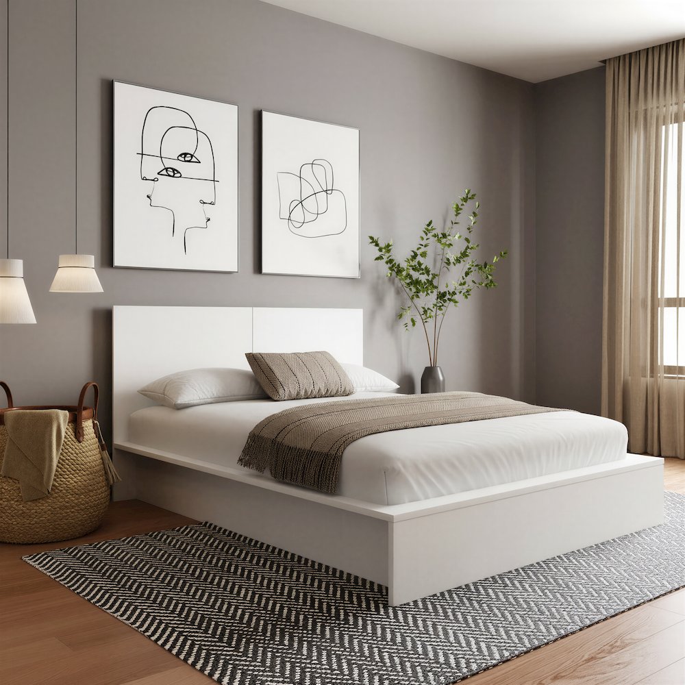 James Platform Bed with Headboard. Picture 4