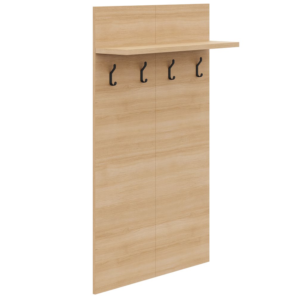 Porto Entryway Wall-Mounted Coat Rack with Shelf. Picture 3