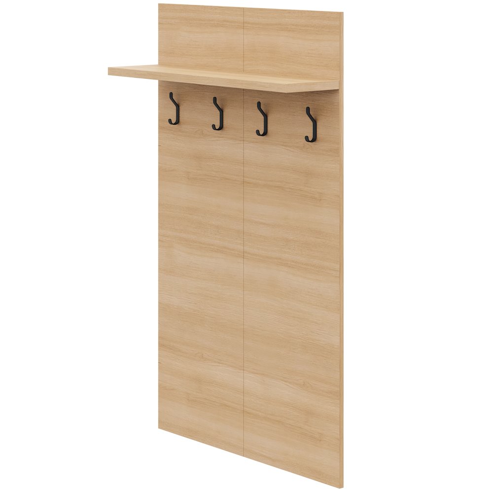 Porto Entryway Wall-Mounted Coat Rack with Shelf. Picture 6