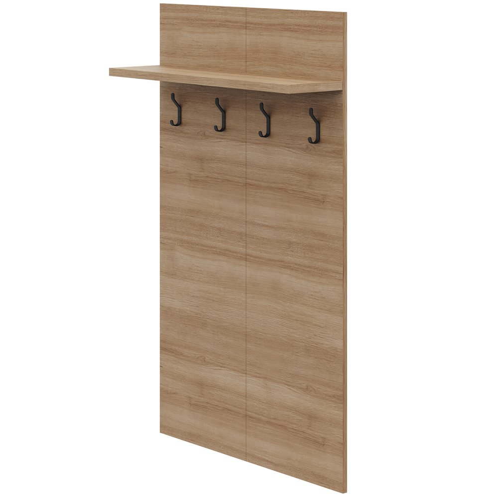 Porto Entryway Wall-Mounted Coat Rack with Shelf. Picture 3