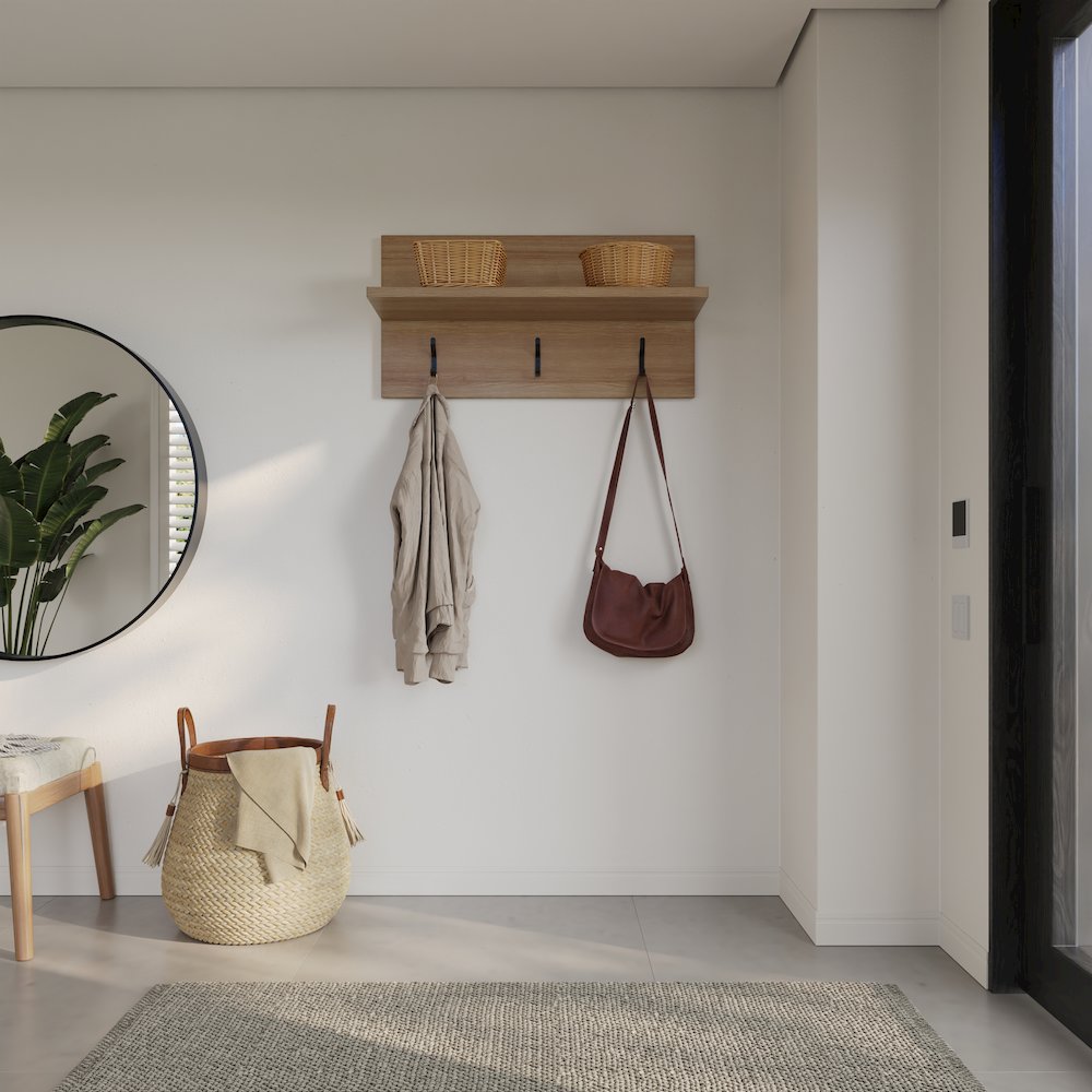 Porto Entryway Wall-Mounted Coat Rack. Picture 2