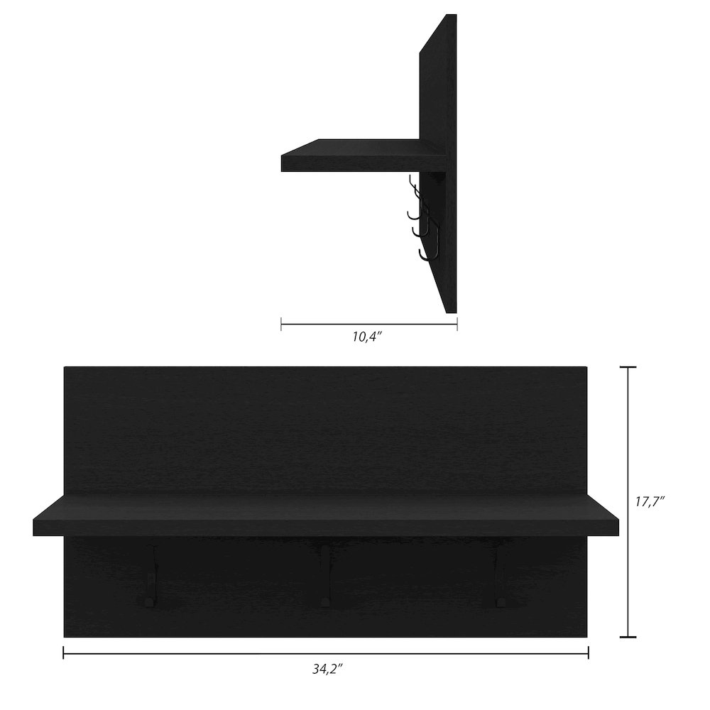 Porto Entryway Wall-Mounted Coat Rack. Picture 7
