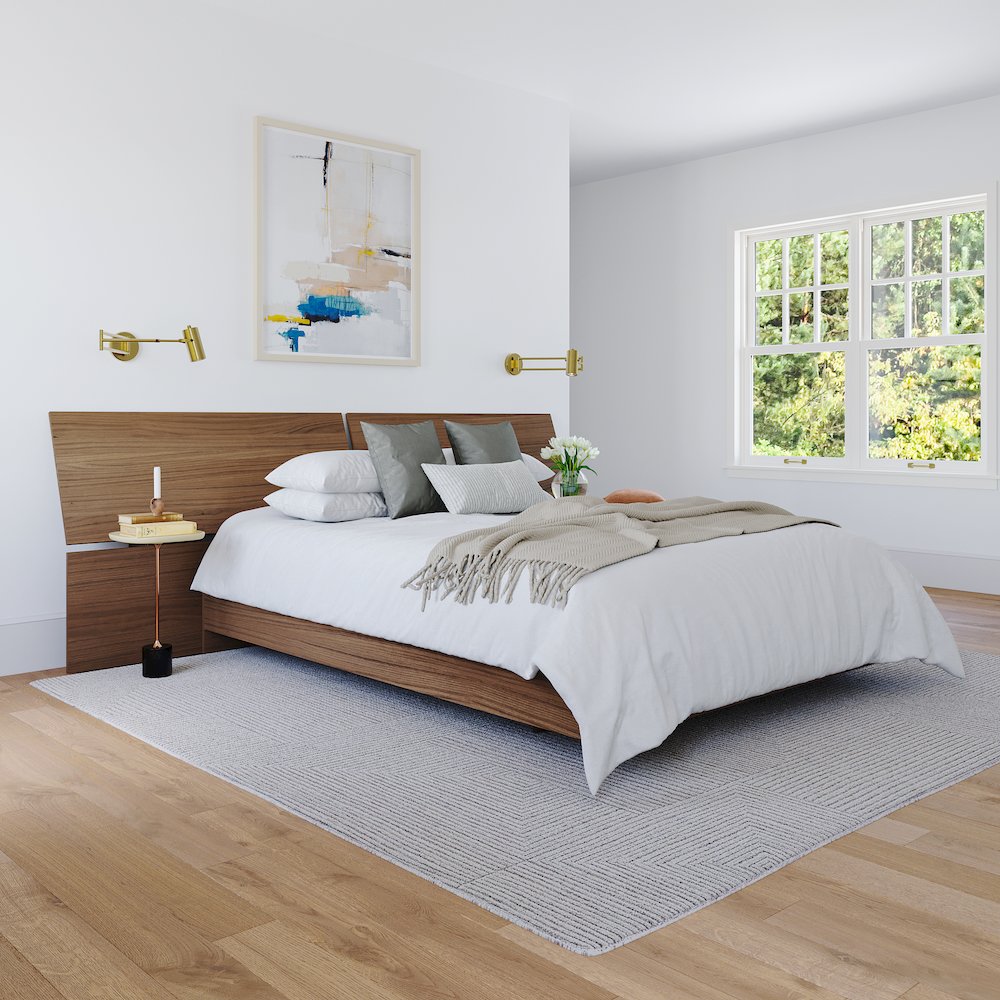 Oslo 2-Piece Floating Platform Bed Set, Queen. Picture 4