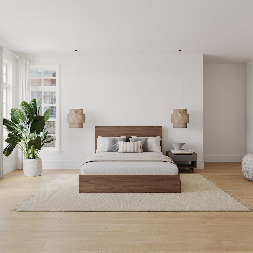 Milo 3-Piece Reversible Storage Bedroom Set,1 Nightstand, Queen. Picture 5