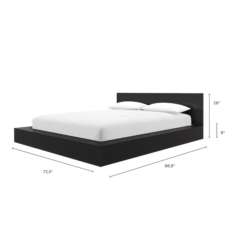 Kanso Low Platform Bed Set in Black Karsima. Picture 7