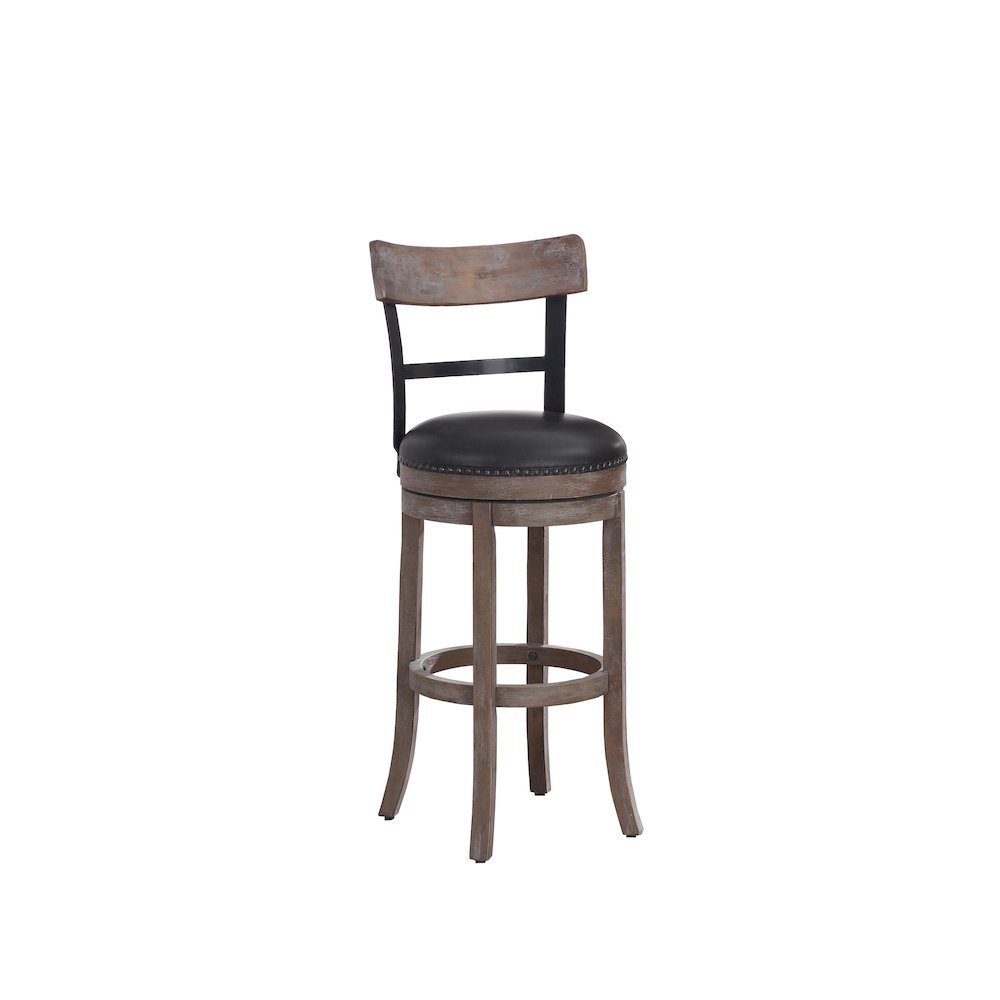 Taranto 26" Bar Swivel Stool - Washed Brown. Picture 1