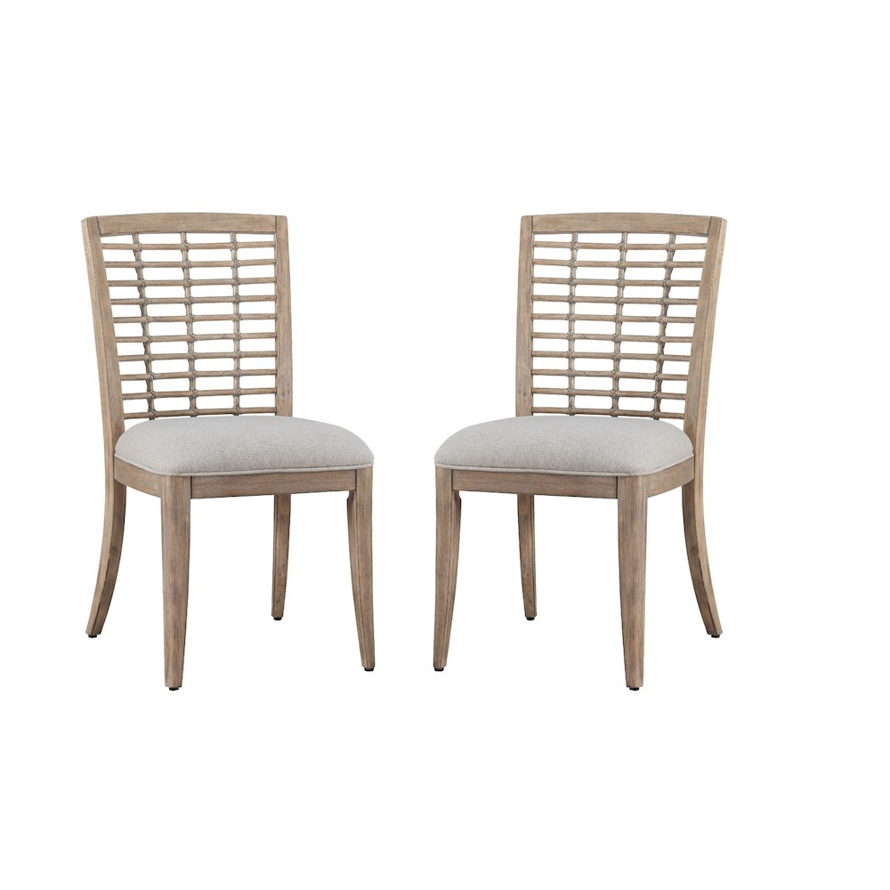 Beach Comber Side Chair - Set of 2 - Brown. Picture 1