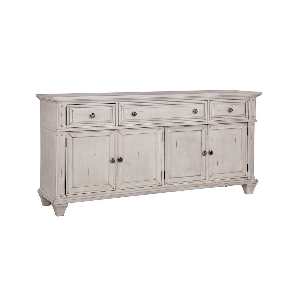 Sedona 72" Entertainment Console in Cobblestone White. Picture 2