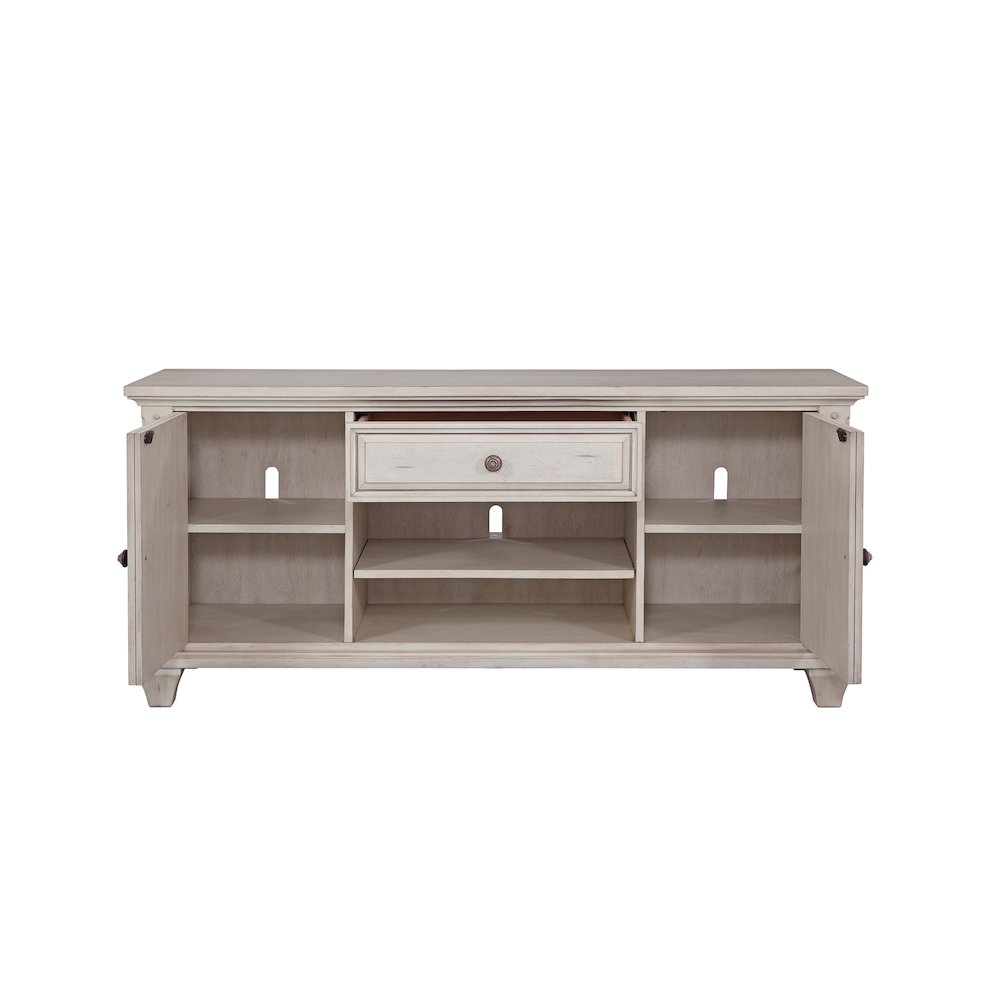 Sedona 66" Entertainment Console - Cobblestone White. Picture 3