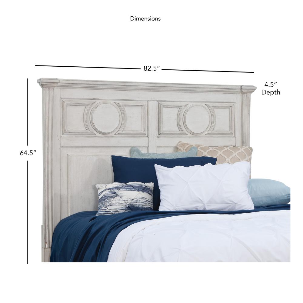 Brighten 6/0 Panel Headboard - Antique White. Picture 2