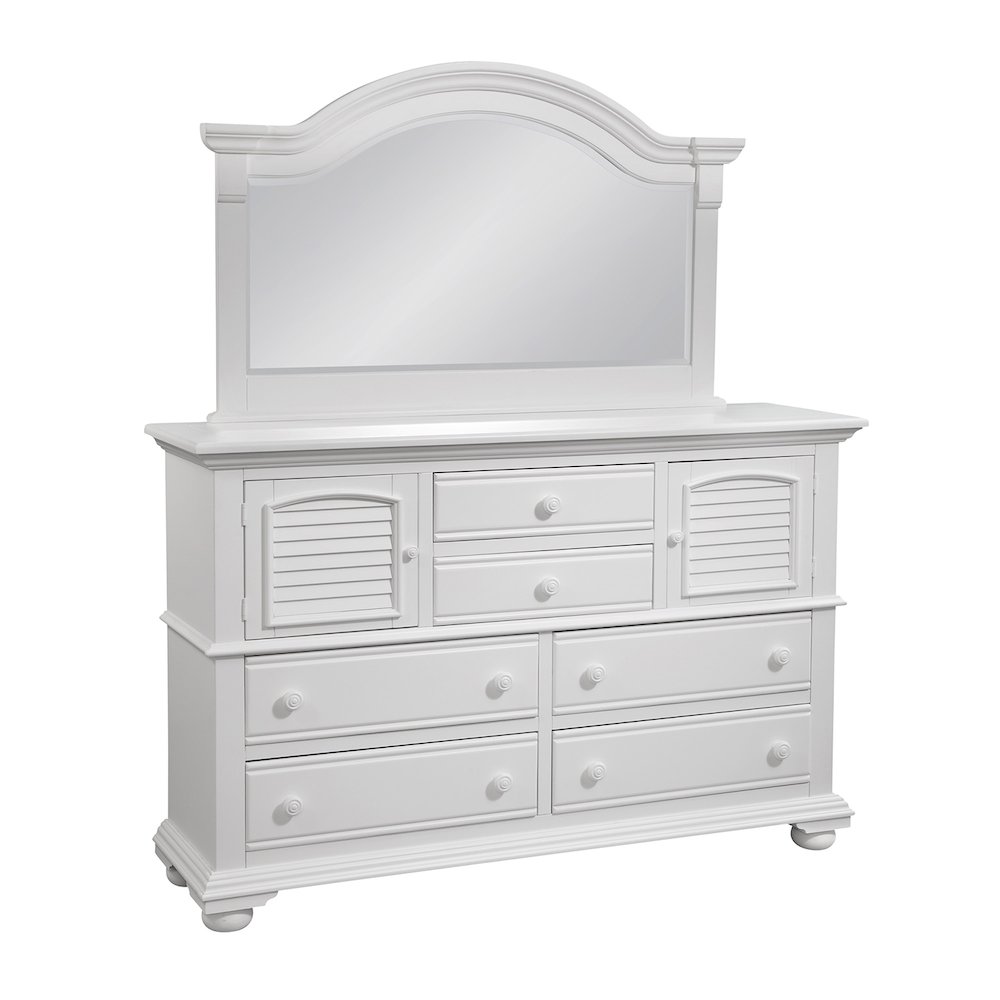 Cottage Traditions High Dresser with Mirror - White Cottage. Picture 1